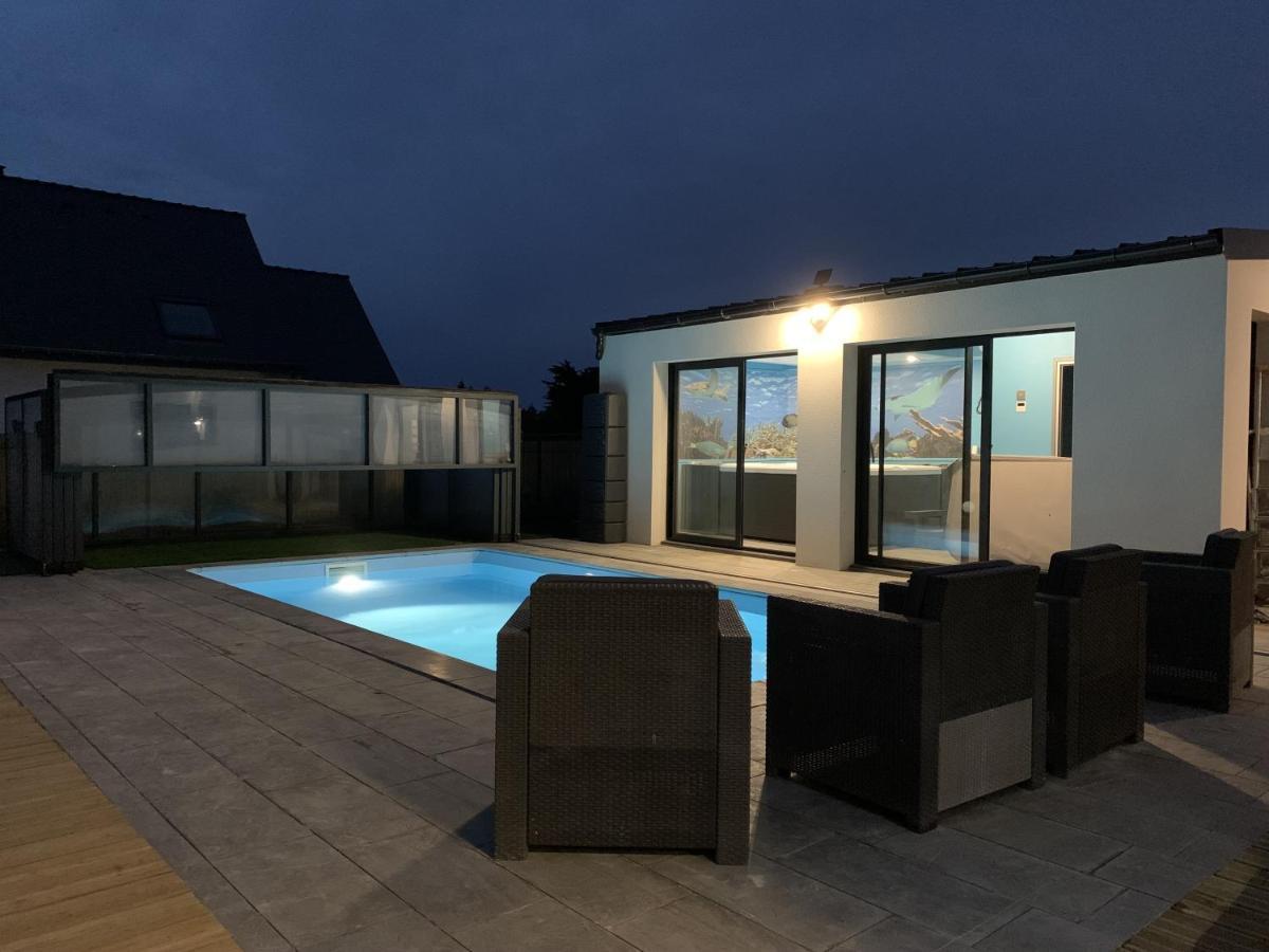 Maison 10 Pers En Bord De Mer Avec Piscine Chauffee Toute L'Annee, Spa Et Hamman Surzur ภายนอก รูปภาพ